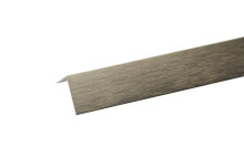 Vinkelliste børstet aluminium 20 x 10 mm x 2 meter
